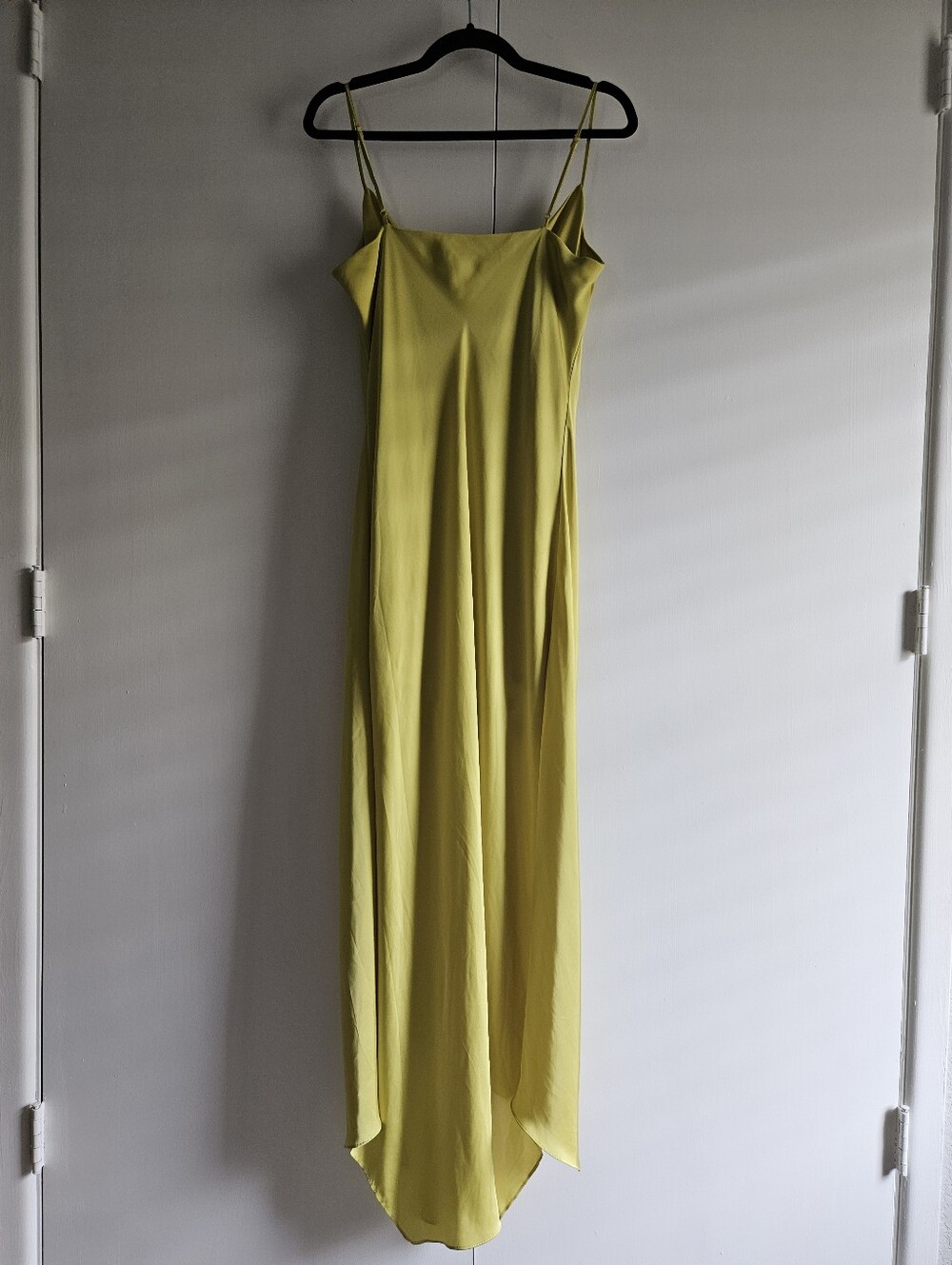 Express Lemon Yellow Satin Maxi Dress - Picture 4 of 6
